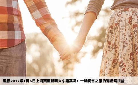 追踪2017年1月6日上海南至昆明火车票实况：一场跨省之旅的筹备与挑战