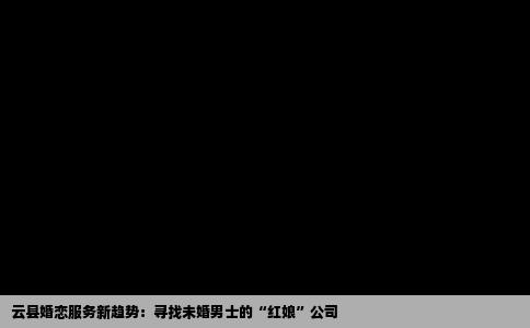 云县婚恋服务新趋势：寻找未婚男士的“红娘”公司