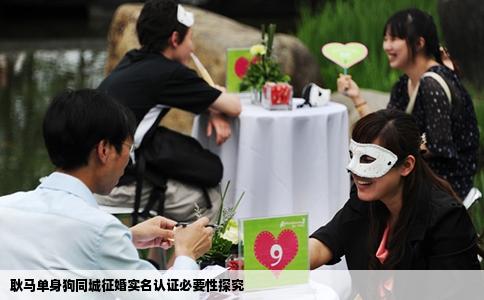 耿马单身狗同城征婚实名认证必要性探究